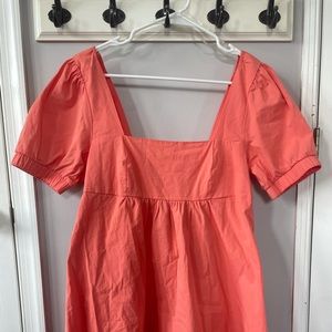 peachy flowy dress